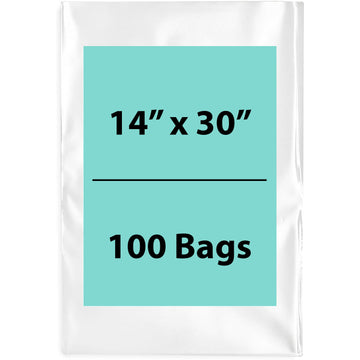 Clear Poly Bags Flat 1.5 Mil Size: 14 (width) Inch X 30 (Height) Inch